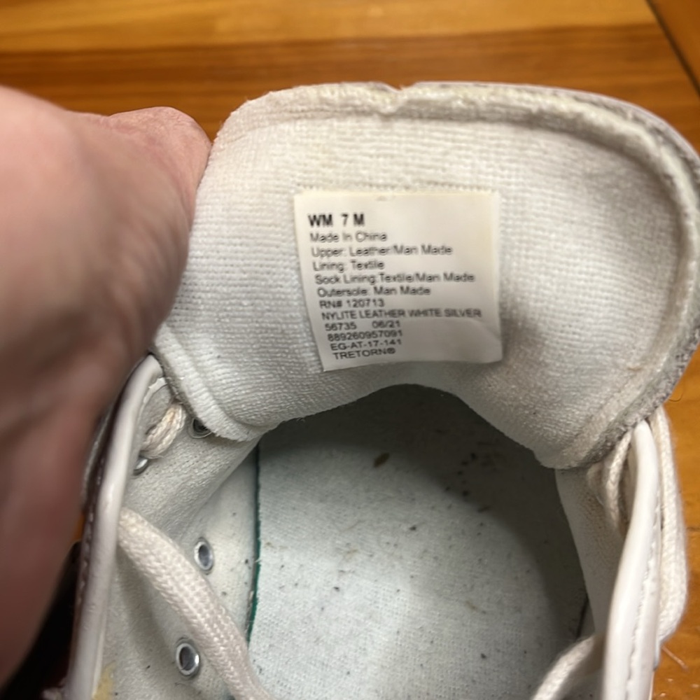 Tretorn Women's White Leather Nylite Plus Sneakers - White - 7 - Picture 3 of 4